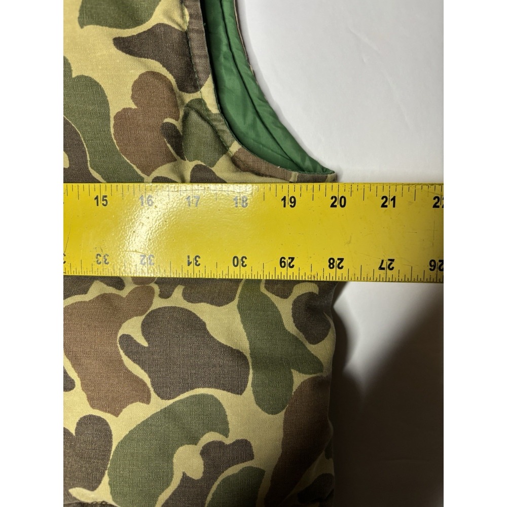 Vintage Twin Peaks Puffer Duck Camo Vest Men's M Outdoor USA Made - Picture 7 of 9